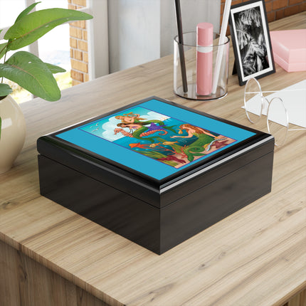 Three Mermaids with Strings of Pearls by Carlo Chiostri Jewelry Box