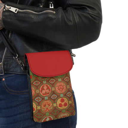 Japanese Fan Pattern by G.A. Audsley Small Cell Phone Wallet