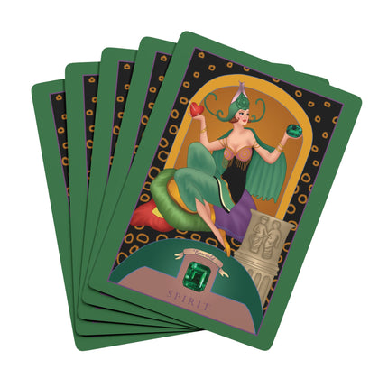 May & Emerald (from the Gem Series) by Sofia Chiostri Playing Cards