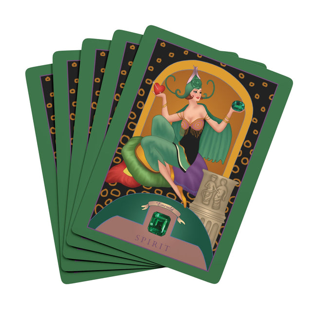 May & Emerald (from the Gem Series) by Sofia Chiostri Playing Cards