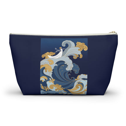 Wave Enchantress Cosmetic Bag – Oceanic Grace & Golden Tides