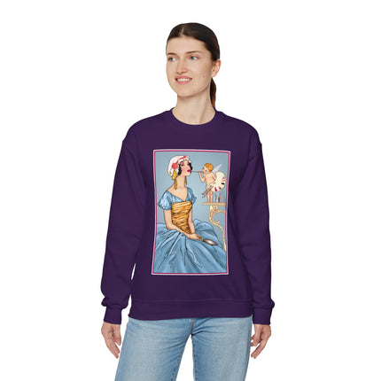 The Enchanting Painter: A Fairy's Artistic Touch Heavy Blend™ Crewneck Sweatshirt