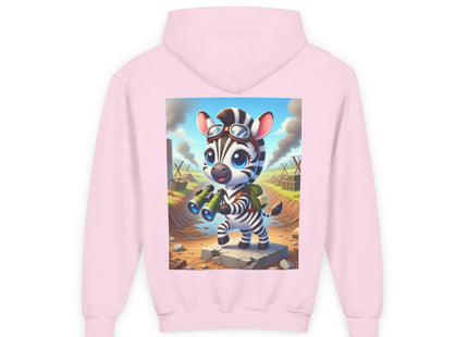 Zebra Lookout Youth Heavy Blend Hooded Sweatshirt