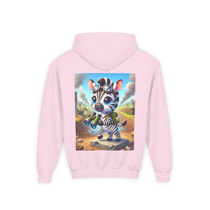 Zebra Lookout Youth Hooded Sweatshirt – Adventure, Curiosity & Explorer Spirit