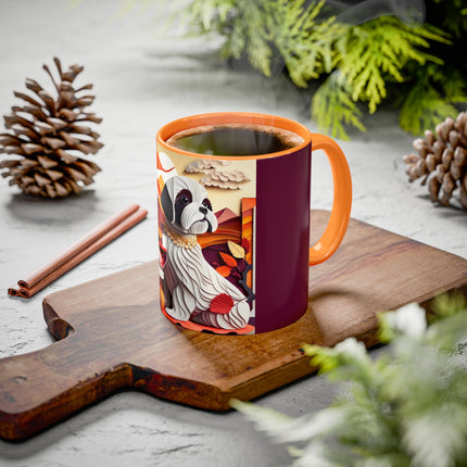 Shih Tzu at an Autumn Colorful Mugs (11oz, 15oz)