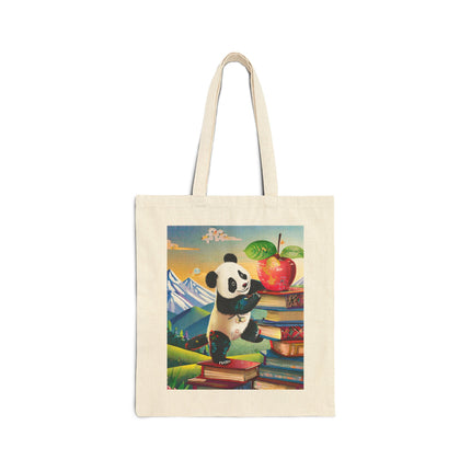 Cute Panda Cotton Canvas Tote Bag