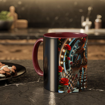 Halloween Witch Through the Mirror Colorful Mugs (11oz, 15oz)