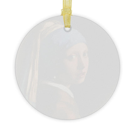 Girl with a Pearl Earring by Johannes Vermeer Glass Ornament