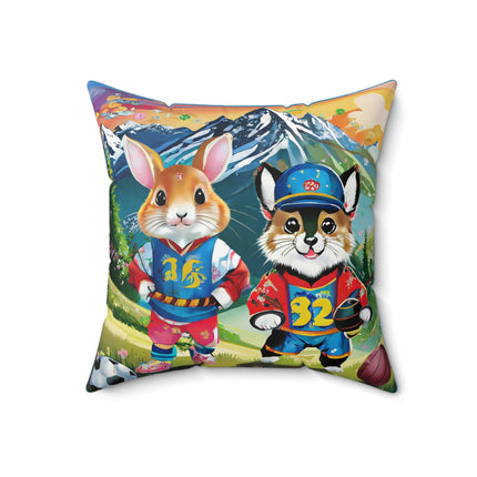 Animal Athletes Spun Polyester Square Pillow
