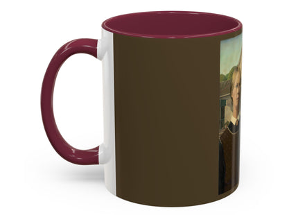 American Gothic by Grant Wood Colorful Mugs (11oz, 15oz)