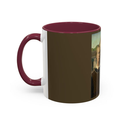 American Gothic by Grant Wood Colorful Mugs (11oz, 15oz)