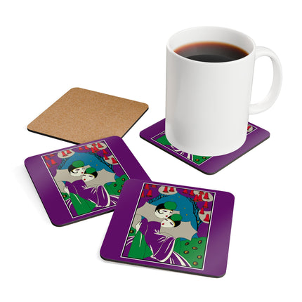 Two Pierrots Corkwood Coaster Set
