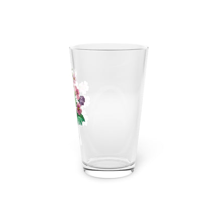 Chinese Primrose Botanical Illustration by Pierre-Joseph Redouté Glass, 16oz