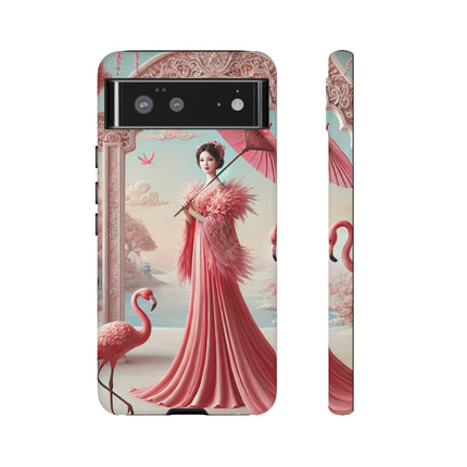 Petals, Porcelain, and Flamingos Phone Cases