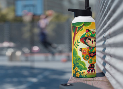 Firefly Dance on Wheels Stainless Steel Water Bottle, Standard Lid