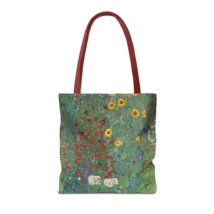 Farm Garden with Sunflowers by Gustav Klimt Tote Bag (AOP)