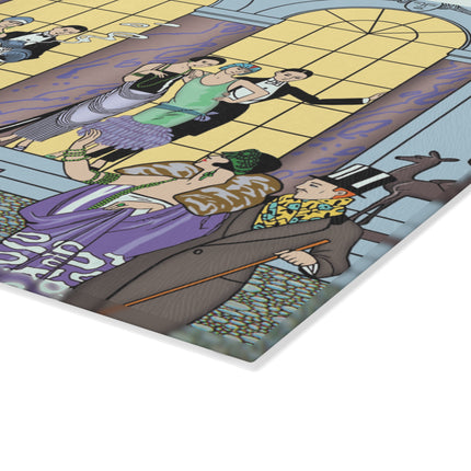 Au Revoir by George Barbier Glass Cutting Board