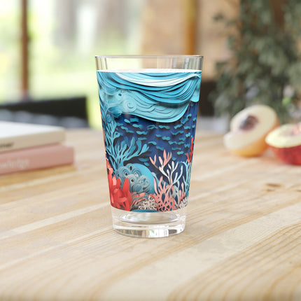 Enchanting Underwater Scene Glass, 16oz