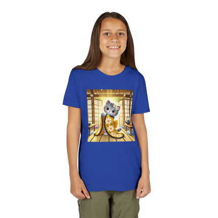 Playful Kitten in the Tea Room Youth Short Sleeve Tee
