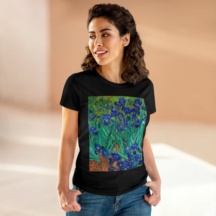 Irises by Van Gogh Women's Midweight Cotton Tee
