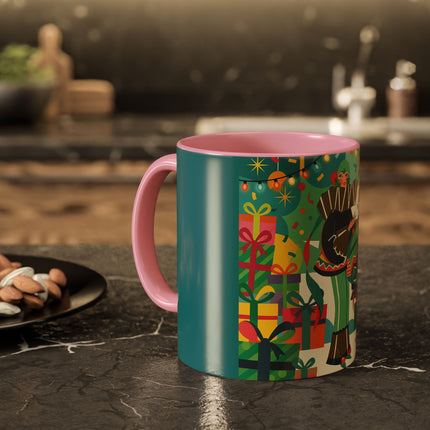 🎄✨ The Lady Of The Christmas Ornament Colorful Mug – Art Deco Holiday Fantasy