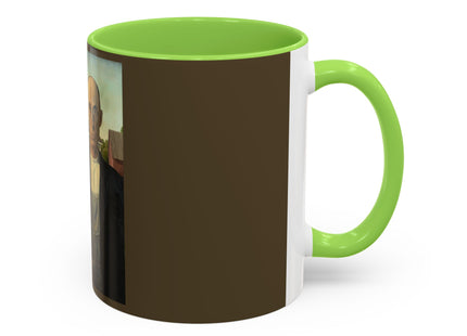 American Gothic by Grant Wood Colorful Mugs (11oz, 15oz)