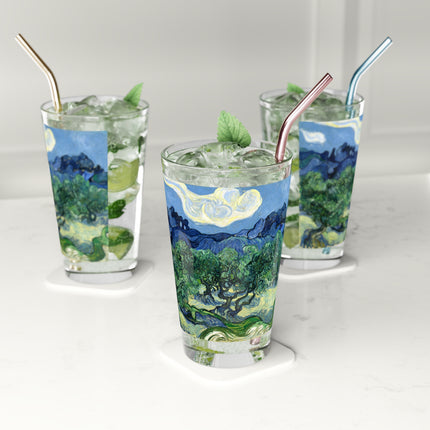 Olive Trees by Vincent Van Gogh Glass, 16oz