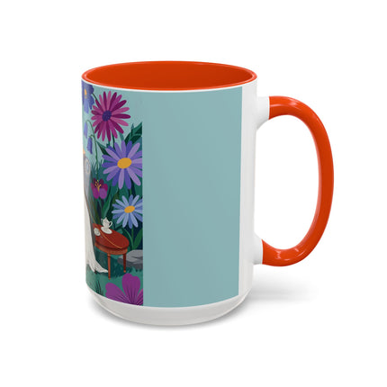 The Lady Of The Garden Tea Colorful Mugs – Art Deco Floral Elegance