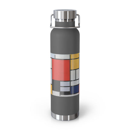 Composition with Red, Yellow, Blue, and Black by Piet Mondrian Copper Vacuum Insulated Bottle, 22oz
