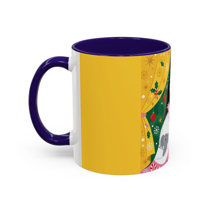 💌🎄 The Christmas Letter Of Holly House Colorful Mug – Whimsical Art Deco Holiday Charm