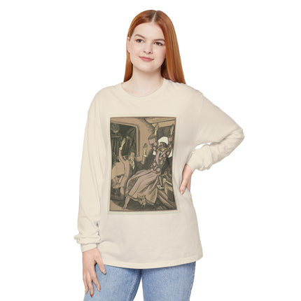 L’Attentat by Fernand Siméon Garment-dyed Long Sleeve T-Shirt