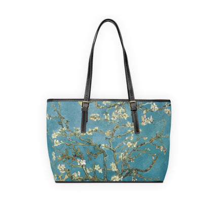 Almond Blossom by Vincent van Gogh PU Leather Shoulder Bag
