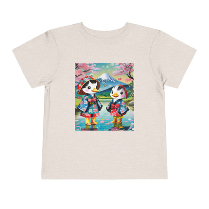 Rainy Day Ducks Toddler Short Sleeve Tee