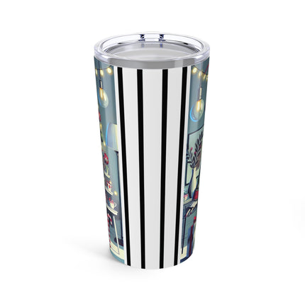 Whimsical Christmas Tea Party Tumbler 20oz