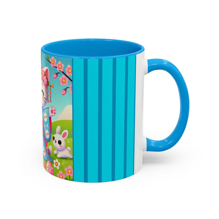Springtime Kitten’s Easter Joy Colorful Mugs (11oz, 15oz)