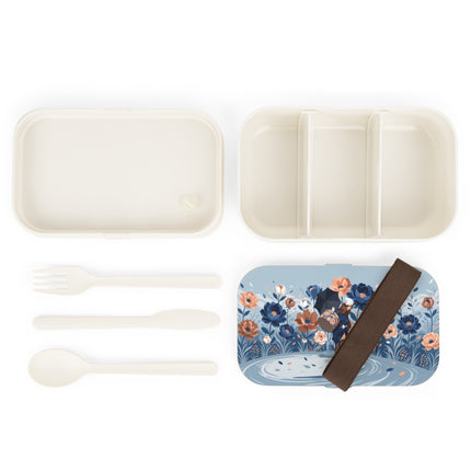 ☂️🌺 The Lady Of The Traveling Garden Bento Lunch Box – Art Deco Floral Adventure