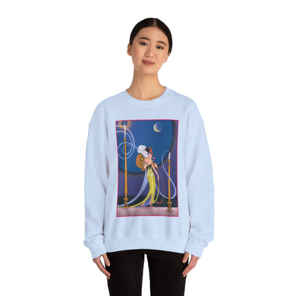 Smoke and Secrets: A Glamorous Encounter in Prohibition Era Heavy Blend™ Crewneck Sweatshirt