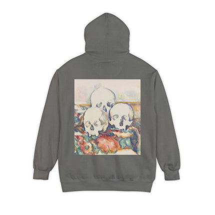 The Three Skulls by Paul Cézanne Unisex Garment-Dyed Hoodie
