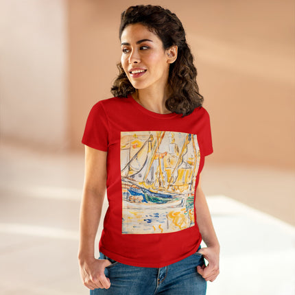 Saint-Tropez by Paul Signac Women's Midweight Cotton Tee