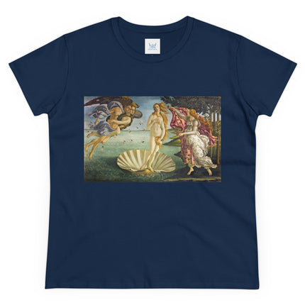 Birth of Venus by Sandro Botticelli Women's Midweight Cotton Tee