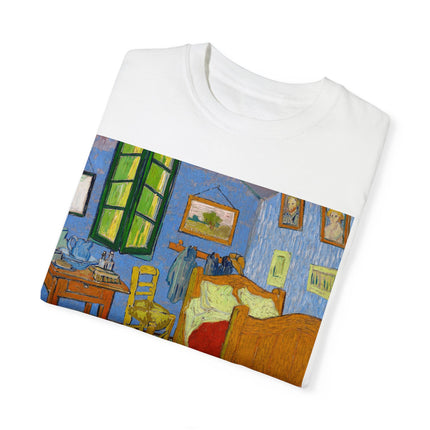 The Bedroom by Vincent van Gogh Unisex Garment-Dyed T-shirt