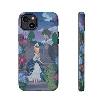 🦚🌸 The Peacock Garden Terrace Phone Case – Art Deco Floral Elegance