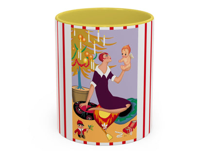 Art Deco Christmas Colorful Mugs (11oz, 15oz)