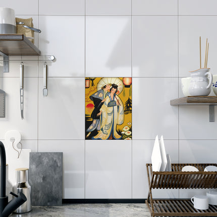Golden Embrace Ceramic Tile