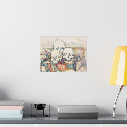 The Three Skulls by Paul Cézanne Matte Horizontal Posters