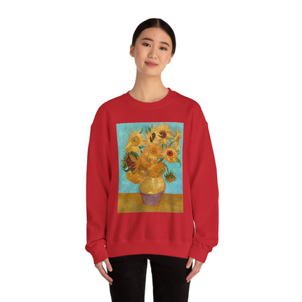 Vase with Twelve Sunflowers by Vincent Van Gogh Heavy Blend™ Crewneck Sweatshirt