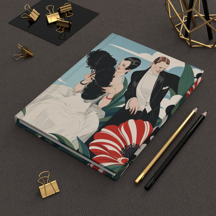 🌺🎩 The Grand Garden Society Hardcover Journal – Art Deco Fashion & Floral Elegance