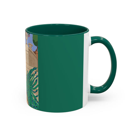 The Peacock's Admiration Colorful Mug (11oz, 15oz) – Rococo Elegance, Peacock Beauty & Garden Charm