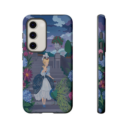 🦚🌸 The Peacock Garden Terrace Phone Case – Art Deco Floral Elegance