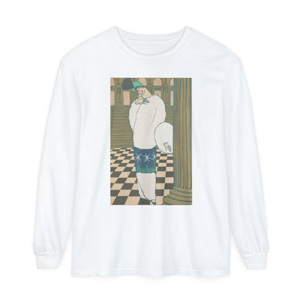 Les Hermines by Georges Lepape Garment-dyed Long Sleeve T-Shirt